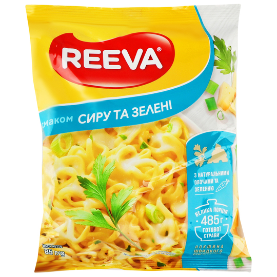 Локшина ш/п сир та зелень Reeva 85г