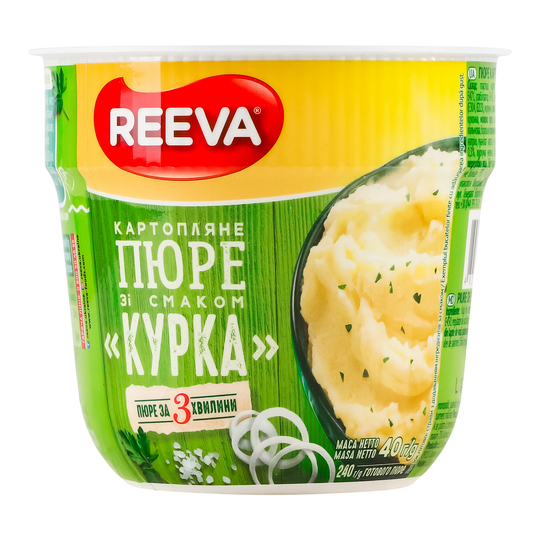 Пюре картопляне смак курки Reeva ст. 40г
