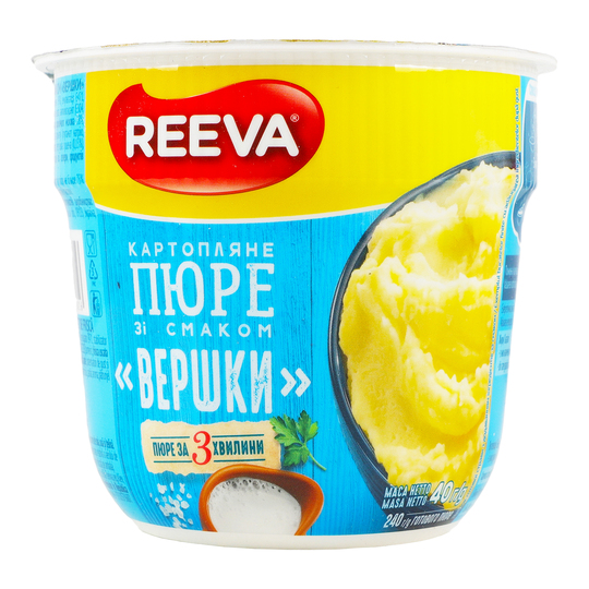 Пюре картопляне вершки Reeva ст. 40г