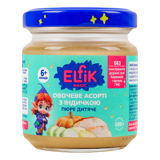 Пюре Овоч.асорті індич. Elfik Magic 100г