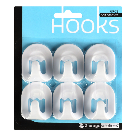 Набір гачків самоклеючі 5,4*4,4 см 6 шт