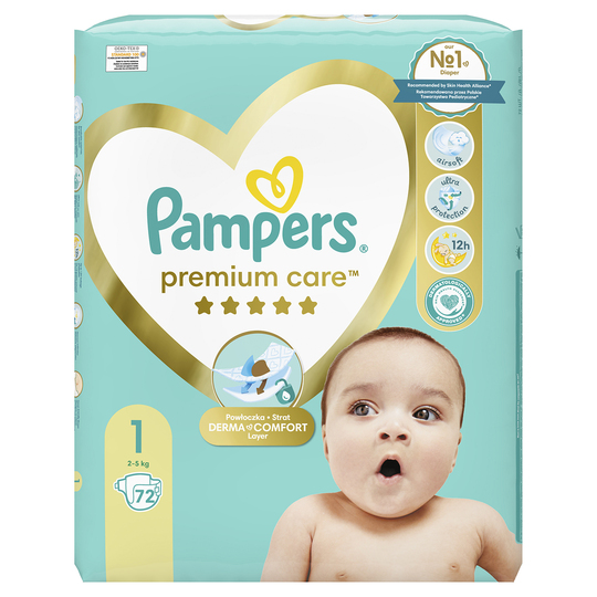 Підгузки prem.care 2-5кг Pampers 72шт
