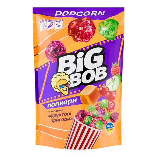 Попкорн фруктові пригоди Big Bob 85г
