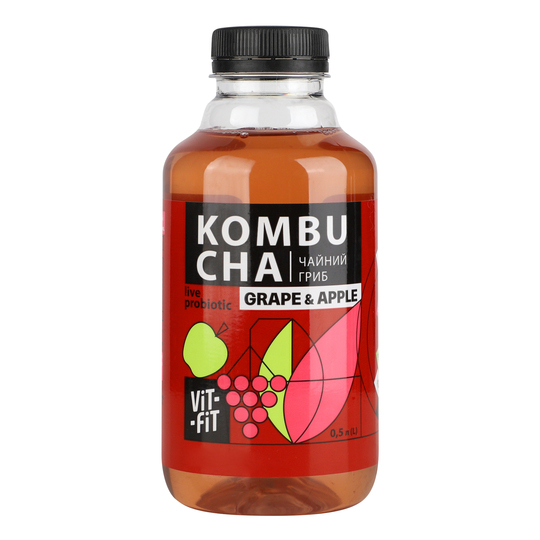 Напій н/г VitFit КомбучаGrape&Apple 0,5л