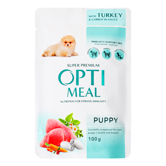 Корм д/цуц.пауч Optimeal інд.мор.с. 100г