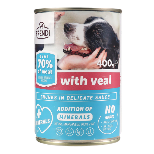 Корм д/соб.конс. Frendi шм. тел.соус400г