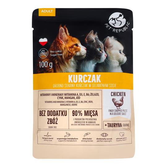 Корм д/кот.дор.пауч PetRepublic кур.100г