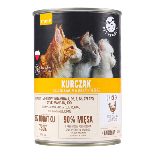 Корм д/кот.ст. конс. PR шм.кур.соус 400г