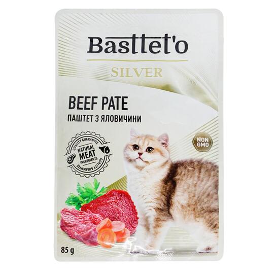 Корм д/кот. пауч Basstetto Пашт.ялов.85г