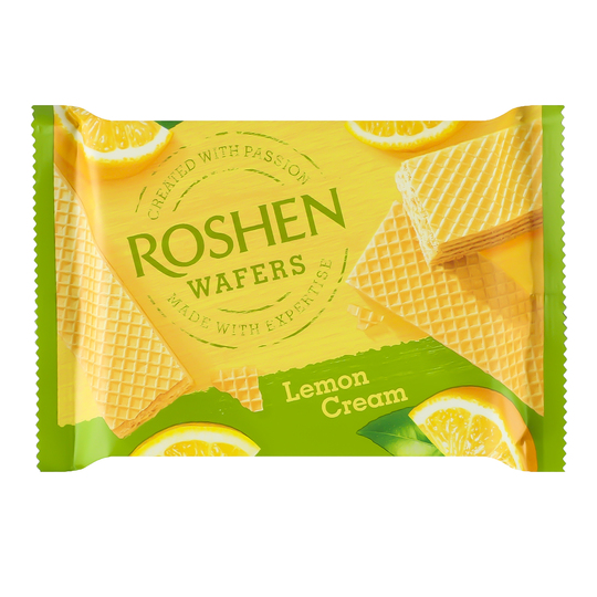 Вафлі wafers лимон Roshen 72г
