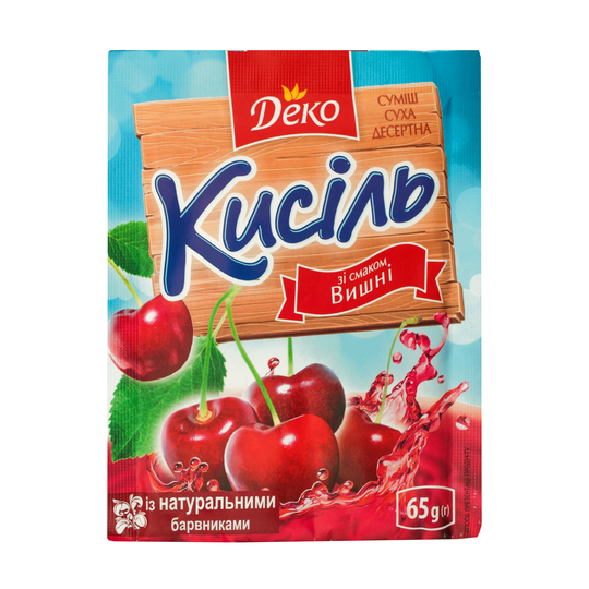 Кисіль зі смаком вишні Деко 65г