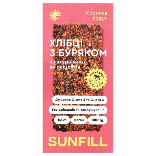 Хлібці з буряком Sunfill 100г