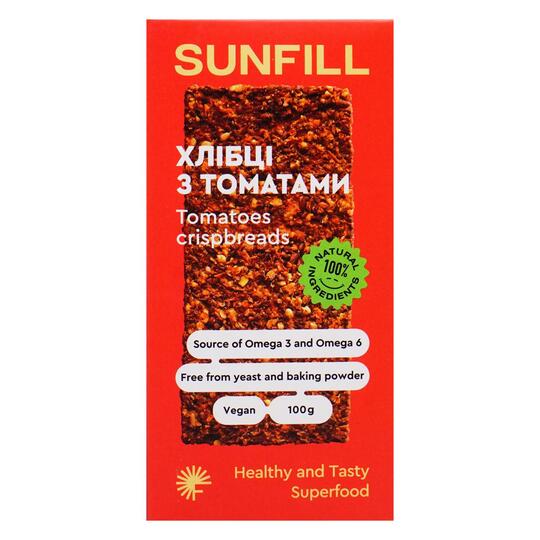 Хлібці з томатами Sunfill 100г