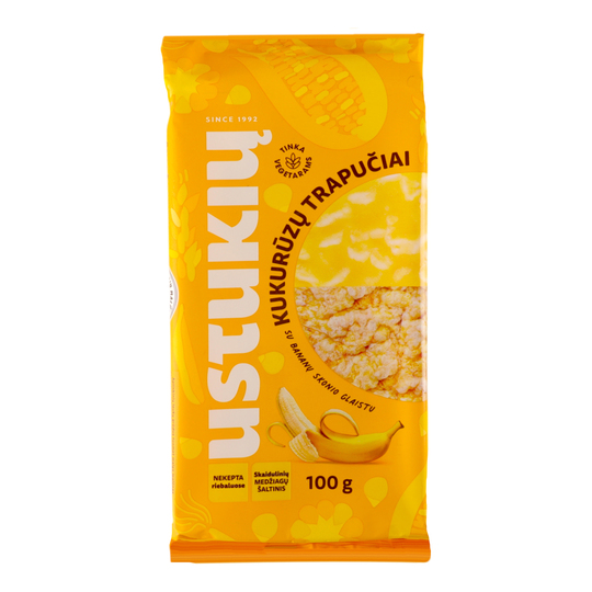Хлібці кукур.у банан.глазурі Ustukiu100г