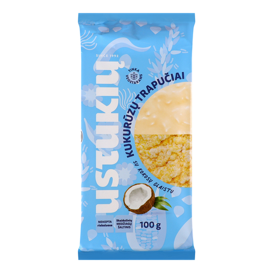 Хлібці кукур.у кокос.глазурі Ustukiu100г