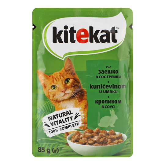 Корм д/кот. пауч Kitekat Крол. соус 85г