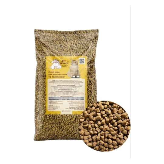 Корм д/кот. сух. Дружок Light телят. 1кг