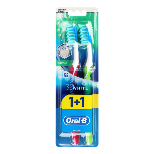Зубна щітка 3d white сер.жор.Oral-B 2шт
