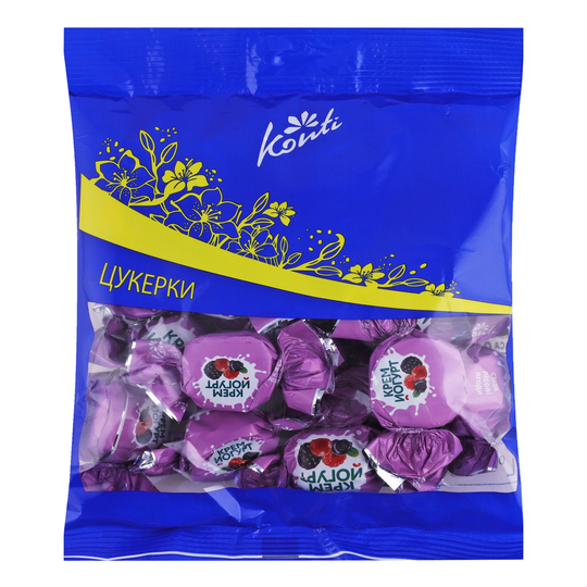 Цукерки Крем-йогурт ліс.ягоди Konti 190г