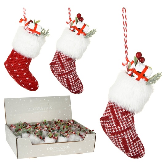 Прикраса ялинкова у формі шкарпетки