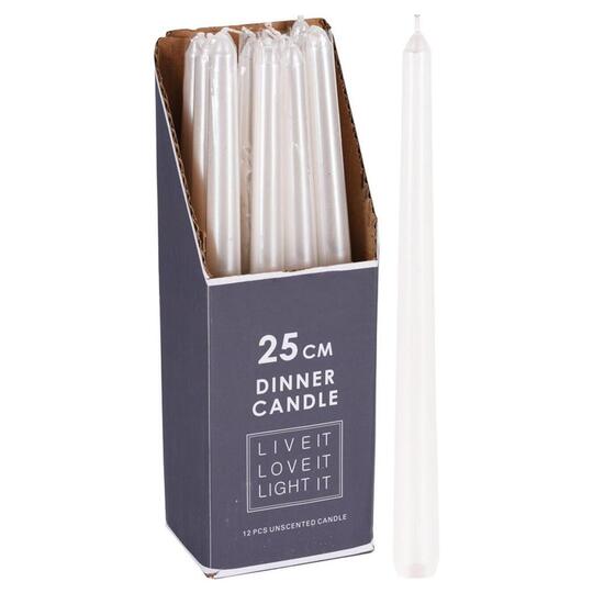 Свічка столова,білий