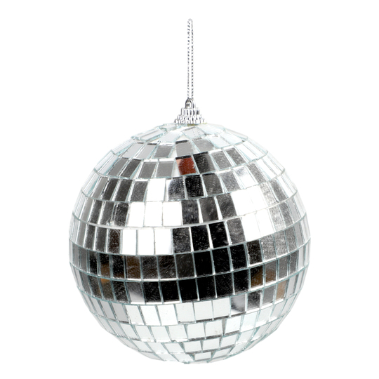 Куля ялинкова дзеркал.срібна KPMN 100мм