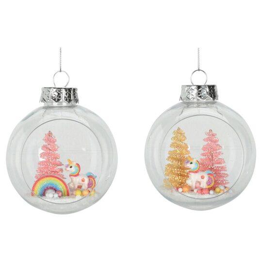 Куля ялинкова єдиноріг 8см