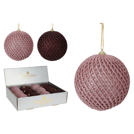 Куля ялинкова фіолетова 8см