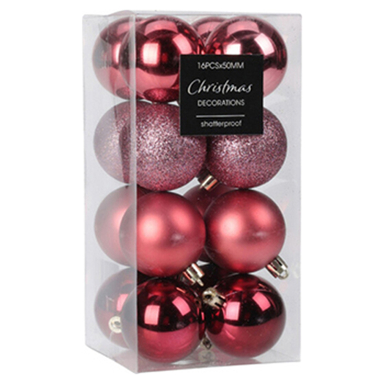 Кулі ялинкові рожеві 24 штуки