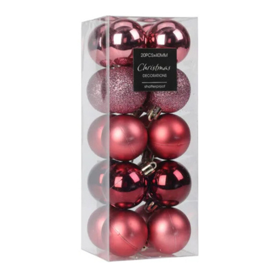 Кулі ялинкові рожеві 20 штук