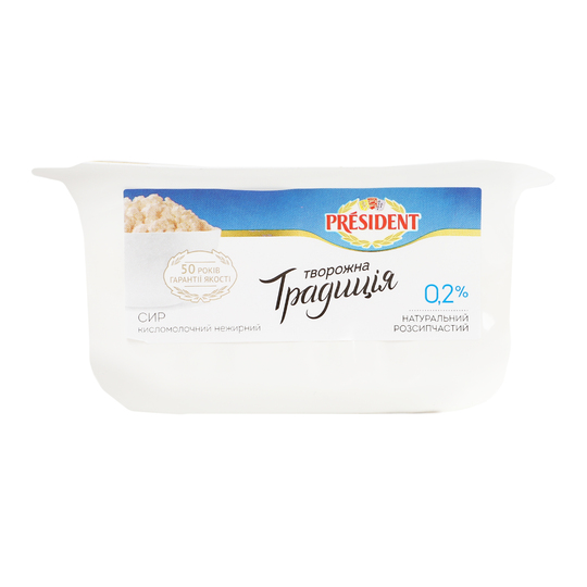 Сир к/м нежирний Президент ст. 300г