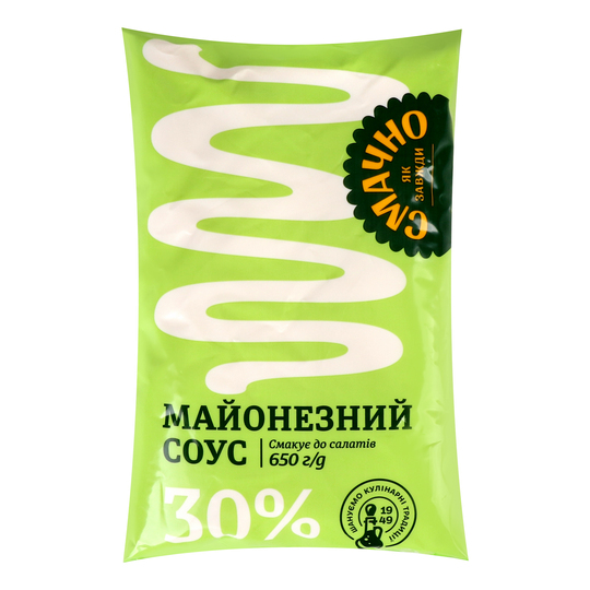Соус майонезний Смачно 30% 650г