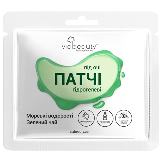 Патчі під очі зелений чай VIABEAUTY 1шт