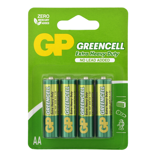 Батарейка сольова GP GREENCELL 15GАА 4шт