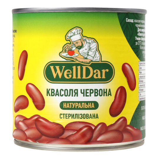 Квасоля червона натуральна WellDar 410г