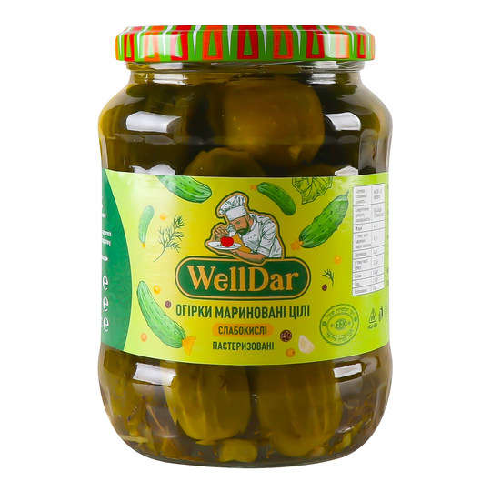 Огірки мариновані WellDar 720мл
