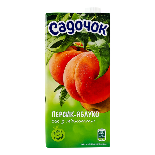 Сік Садочок персик-яблуко 0,95л т/п
