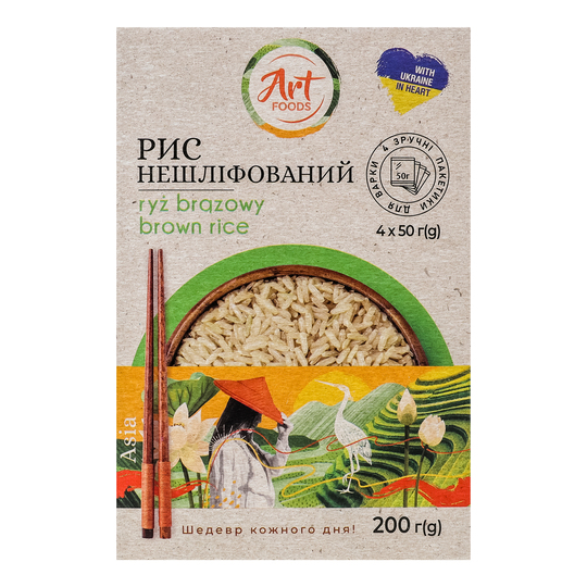 Рис нешліфований Art Foods 4*50г 200г