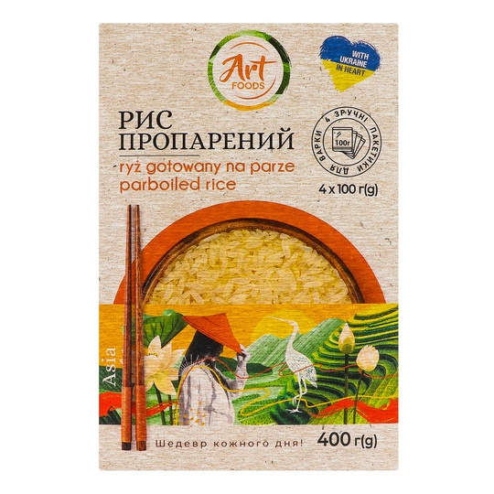 Рис пропаренний Art Foods 4*100г