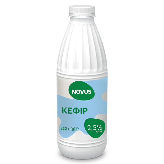 Кефір 2,5% Novus пл. 850г