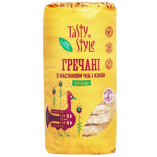 Хлібці греч. з чіа-кiноа Tasty Style100г