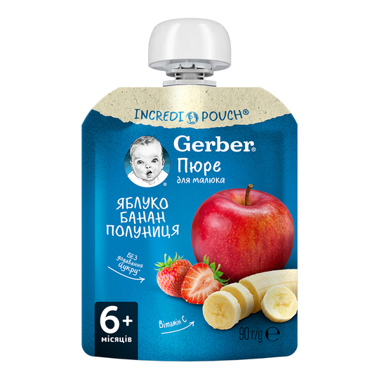 Пюре ябл.банан полун.пауч Gerber 90г