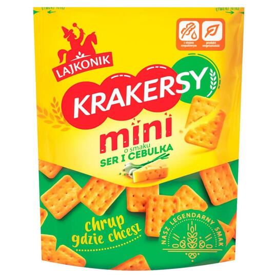 Крекер міні сир+цибуля Lajkonik 100г