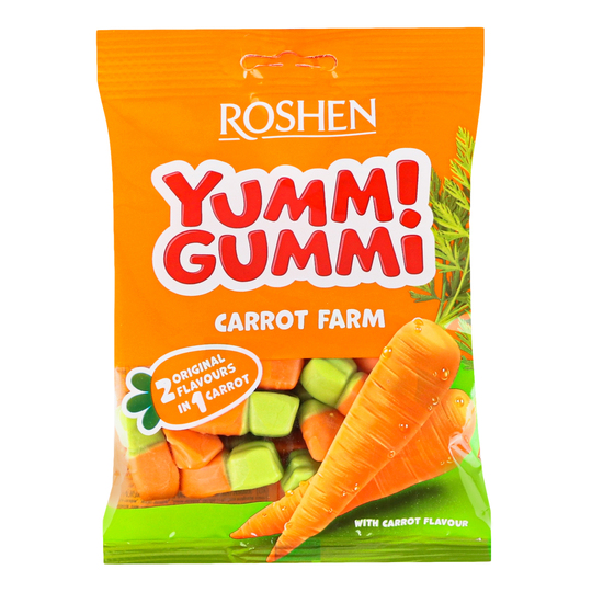 Цукерки желейні YG Carrots Roshen 70г