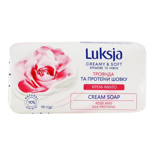 Крем-мило тв.троянд+прот.шовк Luksja 90г