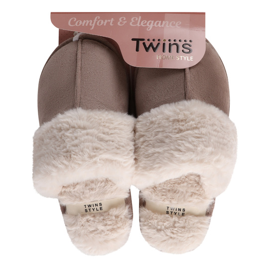 Капці дом.жін.Twins замш.з вив.р.36-41