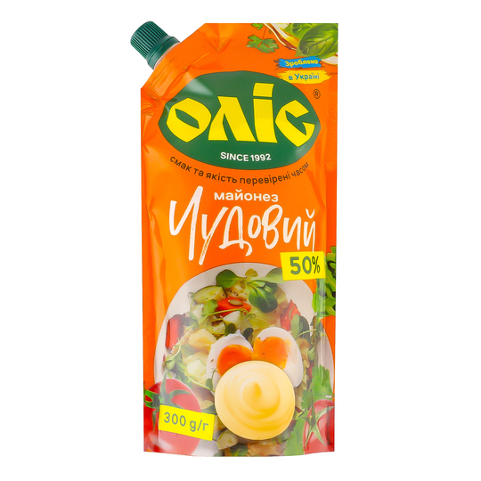Майонез Чудовий 50%"д/п Оліс 300г