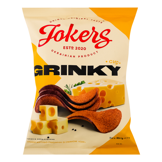 Грінки житньо-пшеничні сир Jokers 80г