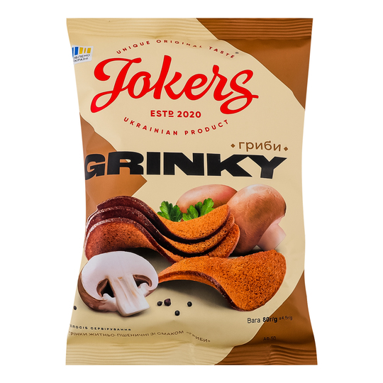 Грінки житньо-пшеничні гриби Jokers 80г