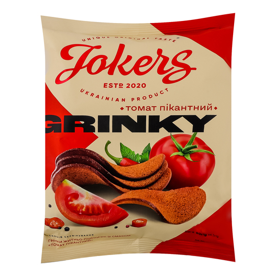 Грінки житньо-пшеничні томати Jokers 80г